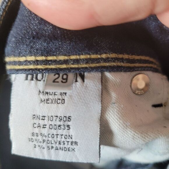 Hudson‎ Collin Skinny Jean Sz 29 Stretch Denim Double Button Low Rise Tapered - Picture 9 of 10